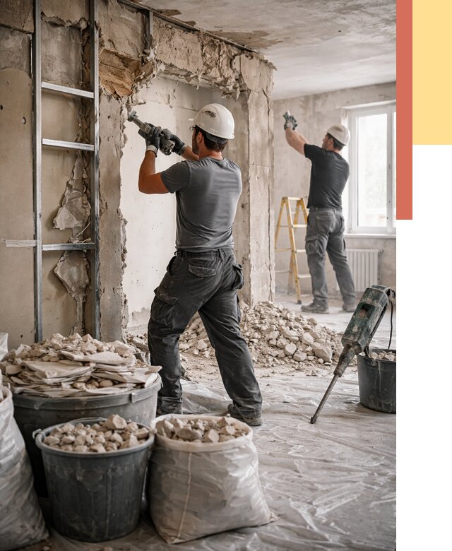 Демонтажные работы в Сорочинске от 2789 руб. — услуги и цена под ключ | ОТДЕЛОЧНИК-Срч