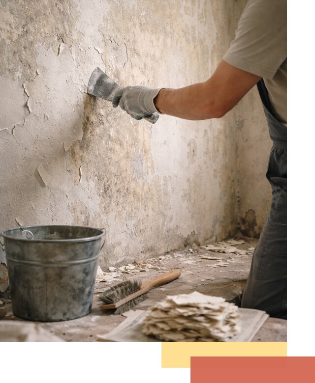 Удаление старой краски со стен в Сорочинске качественно и быстро