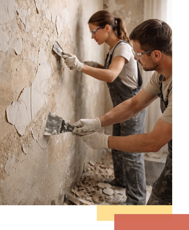 Снятие старой шпаклевки и подготовка поверхностей в Сорочинске