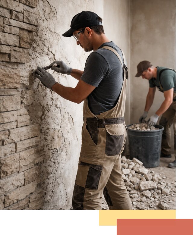 Демонтаж декоративного камня в Сорочинске профессионально и безопасно