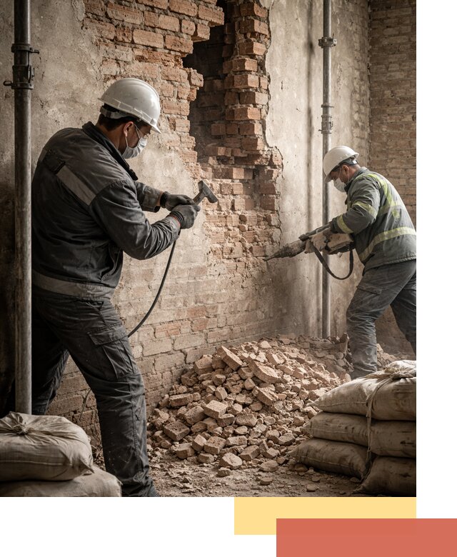 Демонтаж кирпичных стен в Сорочинске быстро и безопасно