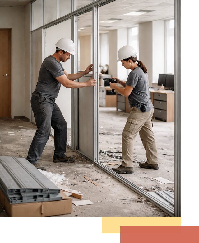 Демонтаж алюминиевых перегородок в Сорочинске быстро и аккуратно