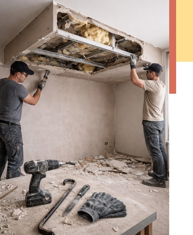 Демонтаж короба из гипсокартона в Сорочинске от 1570 руб. — быстро и недорого | ОТДЕЛОЧНИК-Срч