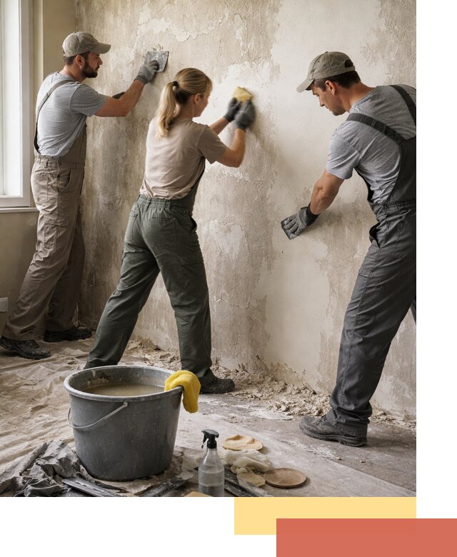 Очистка стен от клея и грунтовки в Сорочинске качественно и быстро