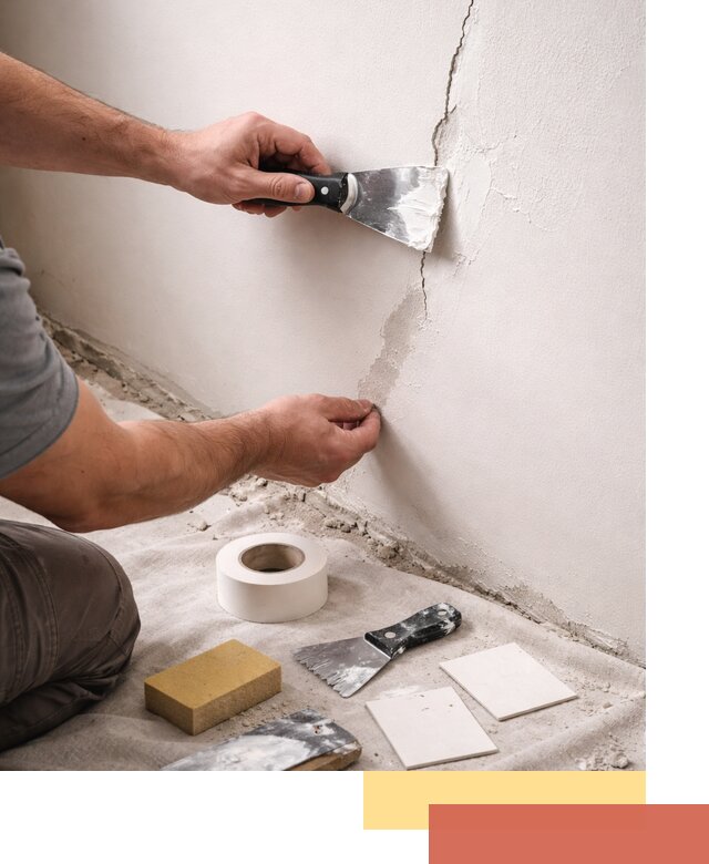 Заделка трещин и сколов в стенах и потолках в Сорочинске