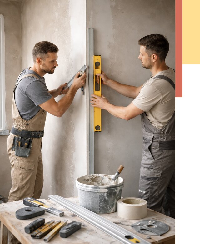 Выведение углов стен в Сорочинске от 1911 руб. быстро и недорого | ОТДЕЛОЧНИК-Срч