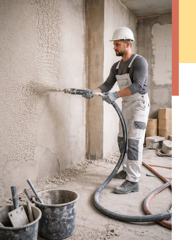 Машинная штукатурка стен в Сорочинске под ключ от 6713 руб./м2 | ОТДЕЛОЧНИК-Срч