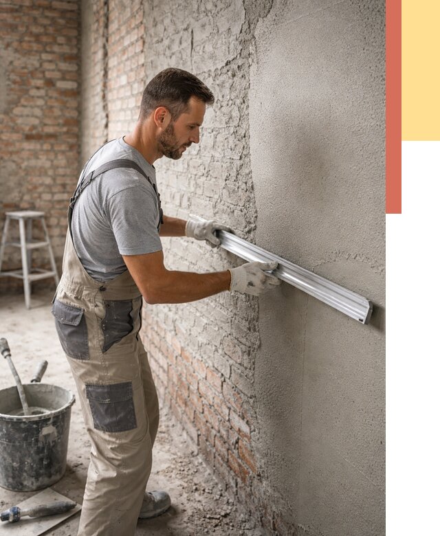 Штукатурка кирпичных стен в Сорочинске от 4648 руб/м2 — быстро и недорого | ОТДЕЛОЧНИК-Срч