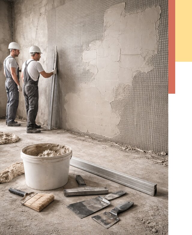 Штукатурка стен по сетке в Сорочинске от 5680 руб./м2 — быстро и недорого | ОТДЕЛОЧНИК-Срч