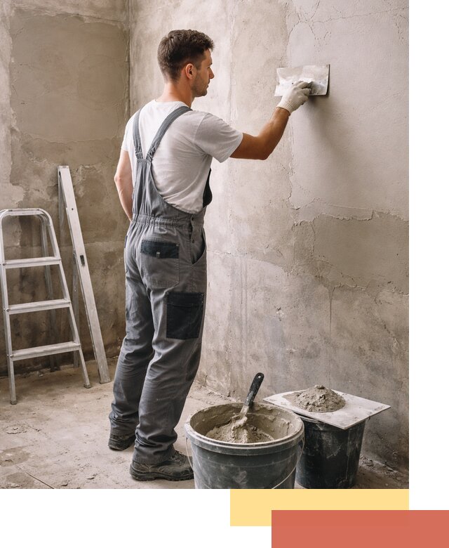 Штукатурка стен в ванной под ключ в Сорочинске