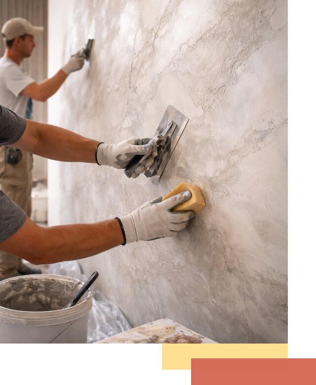 Декоративная штукатурка под мрамор в Сорочинске для стен и потолков