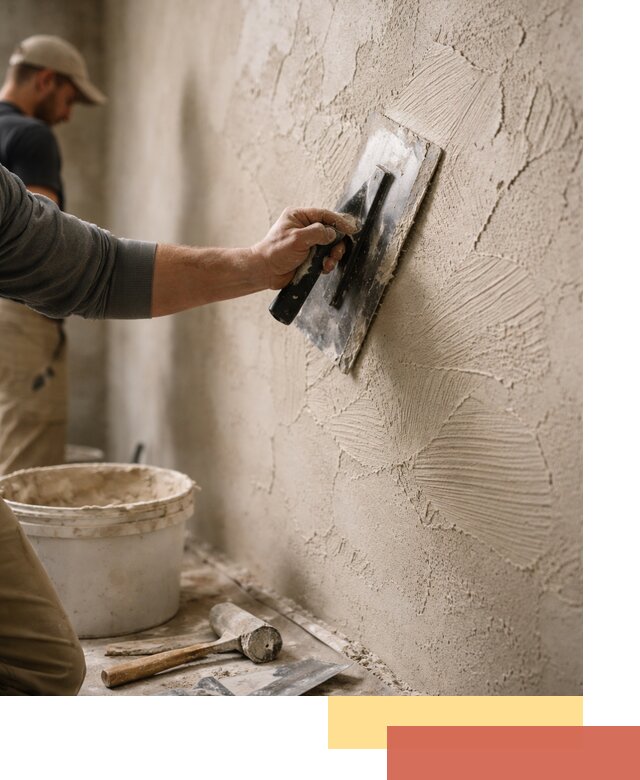 Фактурная штукатурка стен в Сорочинске — монтаж, отделка, реставрация