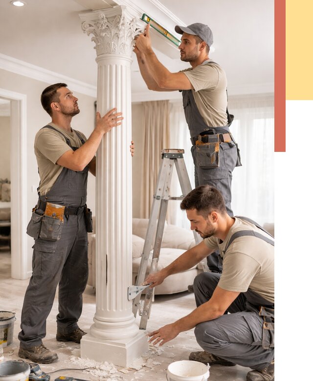 Установка декоративных колонн в Сорочинске от 12394 руб. под ключ | ОТДЕЛОЧНИК-Срч