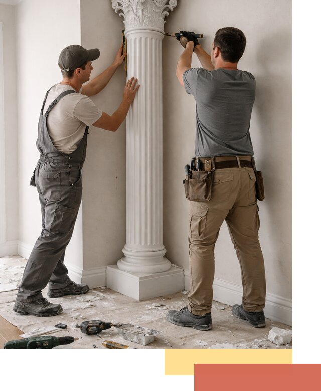 Установка декоративных колонн в Сорочинске под ключ