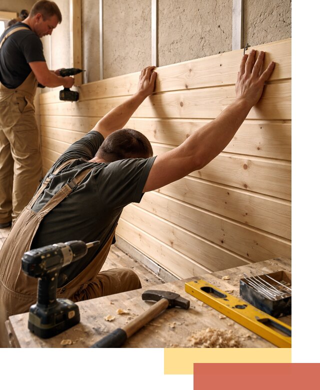 Монтаж деревянной вагонки на стены в Сорочинске быстро и качественно