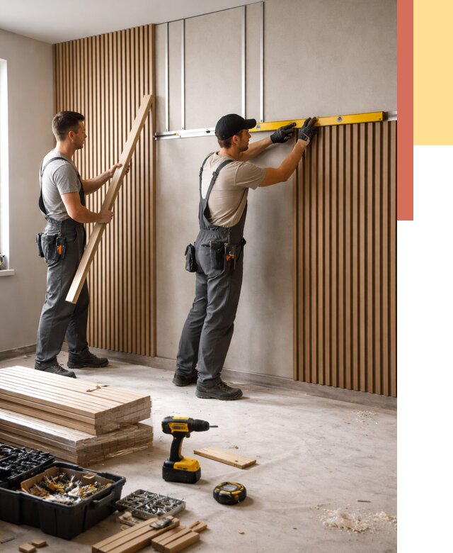 Монтаж реечных панелей на стены в Сорочинске от 1239 руб. — быстро и недорого | ОТДЕЛОЧНИК-Срч