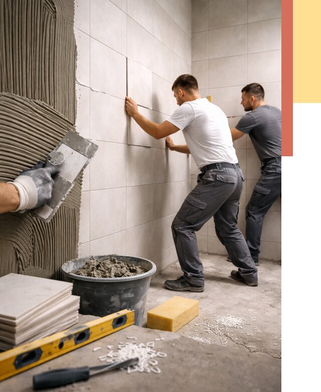 Укладка плитки на стены в Сорочинске от 878 руб. — качественно и недорого | ОТДЕЛОЧНИК-Срч