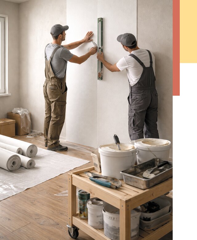 Поклейка стеклообоев в Сорочинске от 6713 руб. за м2 — быстро и недорого | ОТДЕЛОЧНИК-Срч