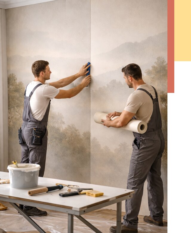 Поклейка фотообоев в Сорочинске от 8779 руб/м² — быстро и недорого | ОТДЕЛОЧНИК-Срч