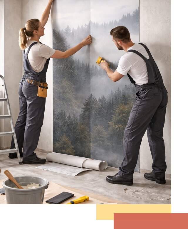 Поклейка фотообоев профессионально в Сорочинске под ключ