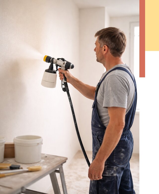 Покраска стен краскопультом в Сорочинске от 7746 руб. — механизированная покраска | ОТДЕЛОЧНИК-Срч