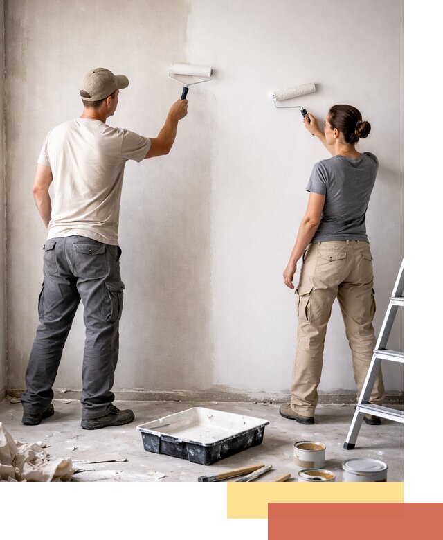 Окраска стен по стеклохолсту в Сорочинске качественно и долговечно