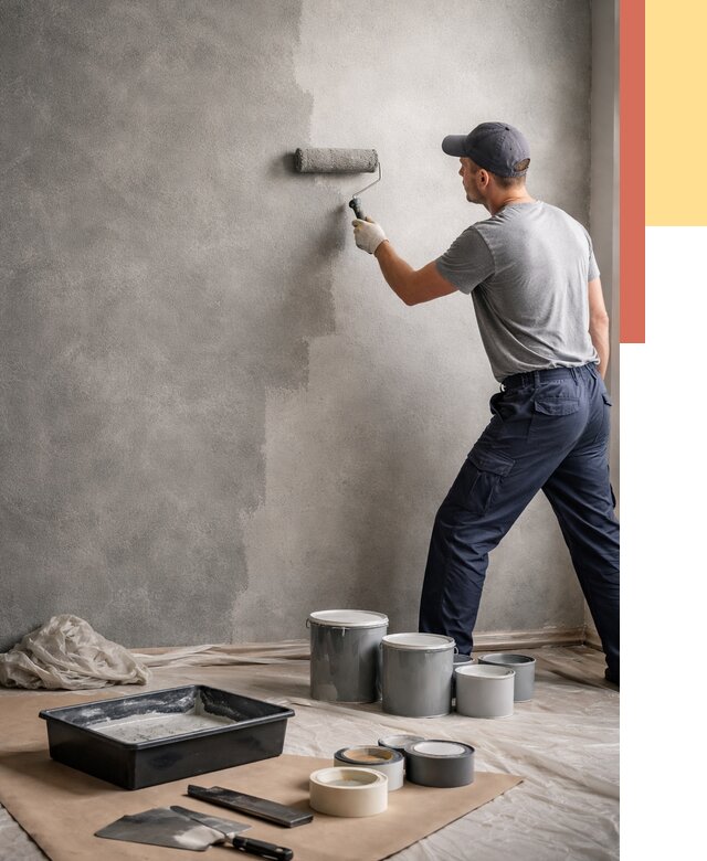 Покраска стен под бетон в Сорочинске от 671 руб. за м2 — быстро и недорого | ОТДЕЛОЧНИК-Срч