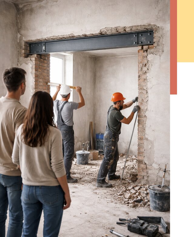 Усиление проема в стене в Сорочинске от 9812 руб. — усиление дверного проема металлоконструкцией | ОТДЕЛОЧНИК-Срч