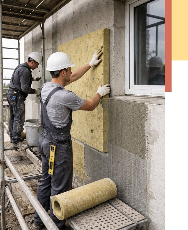 Утепление стен в Сорочинске от 4441 руб. под ключ — быстро и недорого | ОТДЕЛОЧНИК-Срч