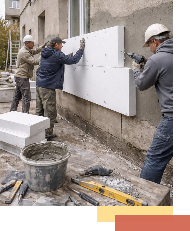 Утепление наружных стен пенопластом в Сорочинске