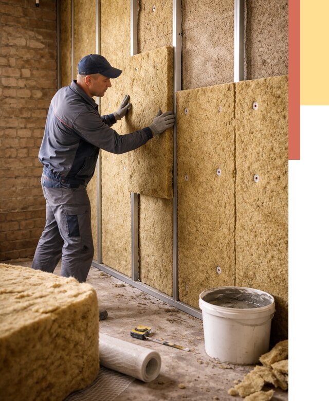 Утепление стен минватой в Сорочинске от 1394 руб./м2 — недорого и быстро | ОТДЕЛОЧНИК-Срч