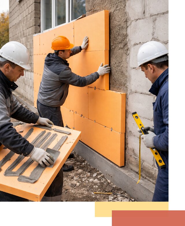 Утепление фасада пеноплексом под ключ в Сорочинске