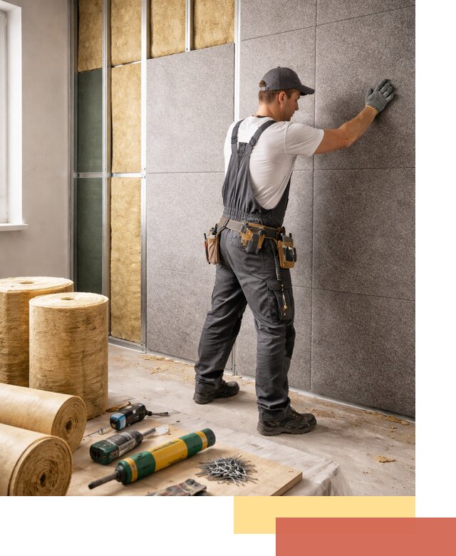 Профессиональная шумоизоляция стен в Сорочинске для квартиры и офиса