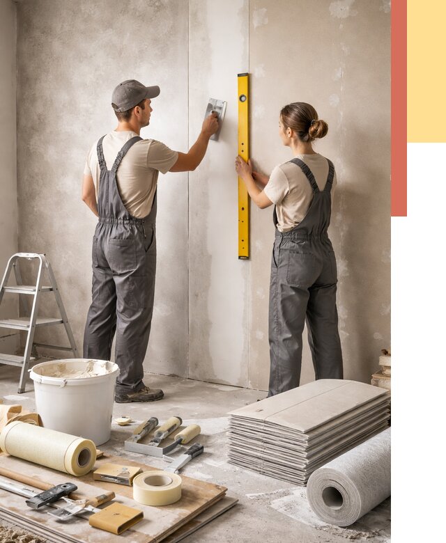 Отделка стен в Сорочинске от 1549 руб/м² — недорого, быстро, под ключ | ОТДЕЛОЧНИК-Срч