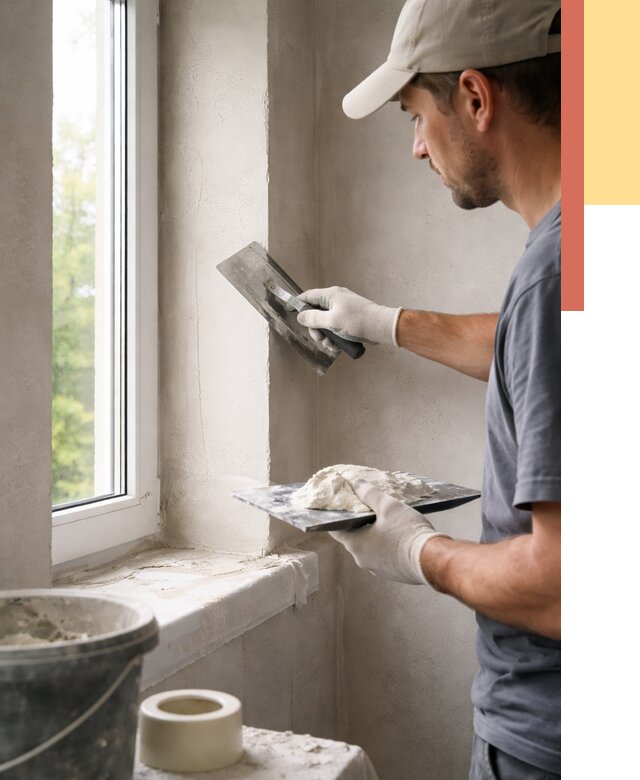 Штукатурка откосов в Сорочинске от 4648 руб/м² — услуги и выравнивание под ключ | ОТДЕЛОЧНИК-Срч