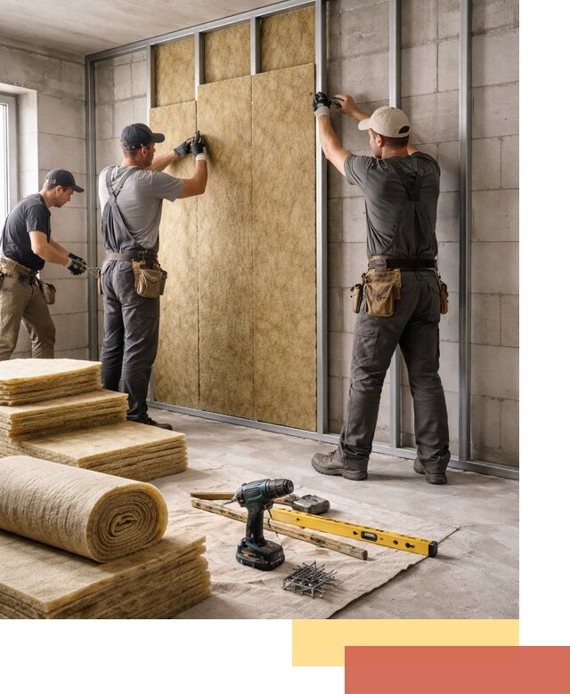 Шумоизоляция перегородок из блоков в Сорочинске — монтаж и защита шумоизоляцией