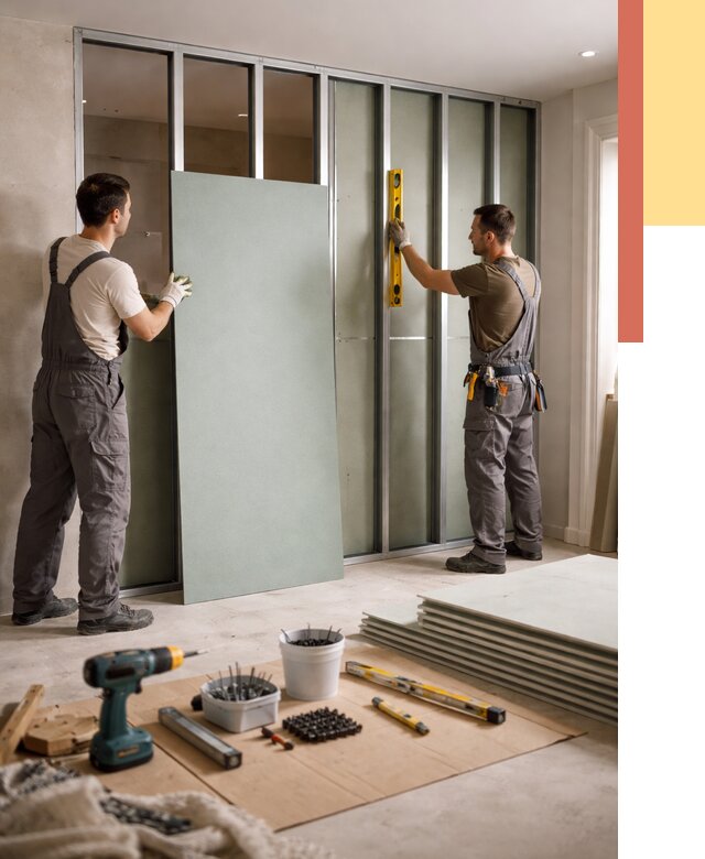 Перегородка из влагостойкого гипсокартона в Сорочинске от 4957 руб. — монтаж под ключ | ОТДЕЛОЧНИК-Срч