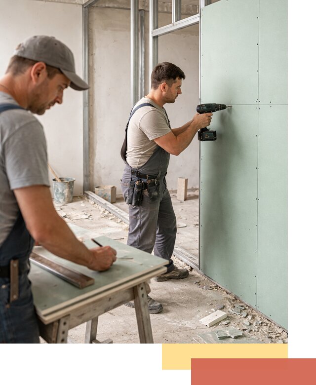 Перегородки из влагостойкого гипсокартона под ключ в Сорочинске