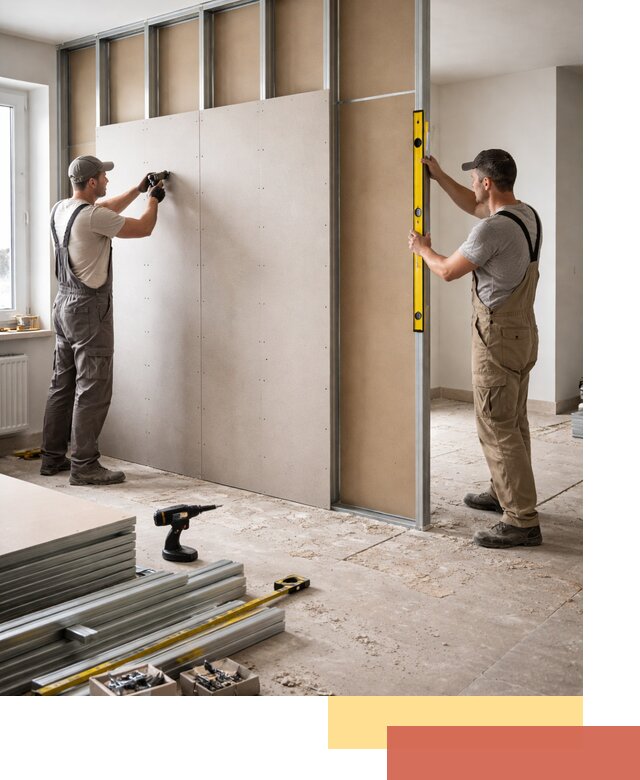 Зонирующая перегородка из гипсокартона под ключ в Сорочинске