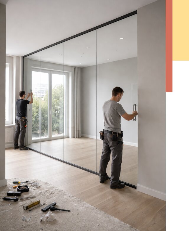 Изготовление стеклянных перегородок в Сорочинске от 12755 руб. под ключ | ОТДЕЛОЧНИК-Срч