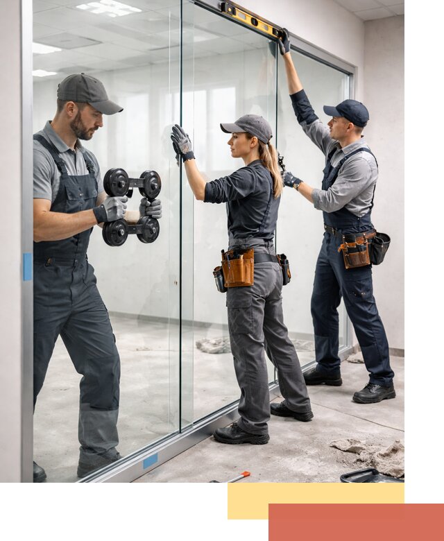 Профессиональный монтаж стеклянных перегородок в Сорочинске