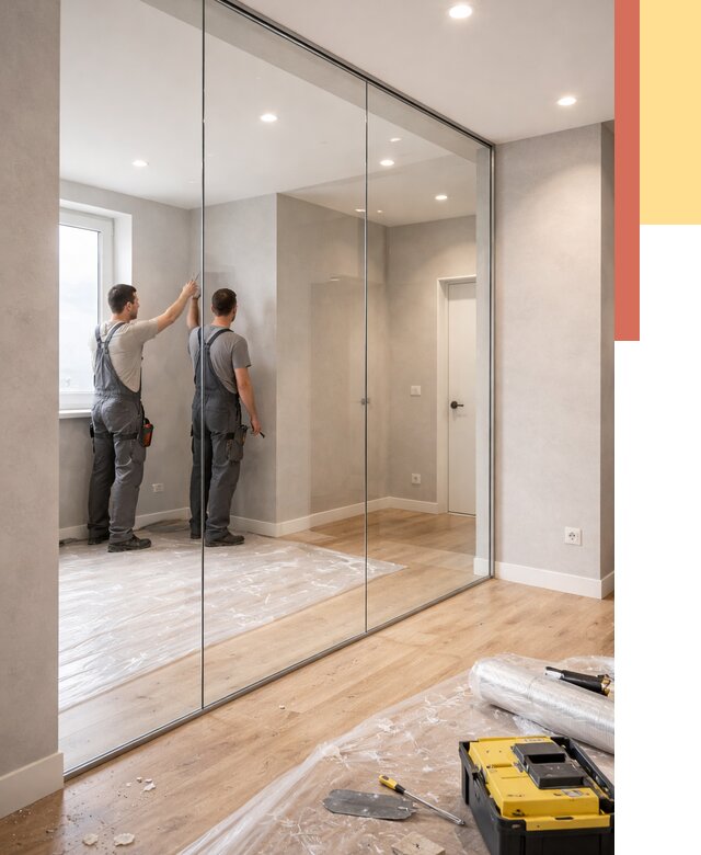 Безрамные стеклянные перегородки в Сорочинске — монтаж от 9812 руб. | ОТДЕЛОЧНИК-Срч