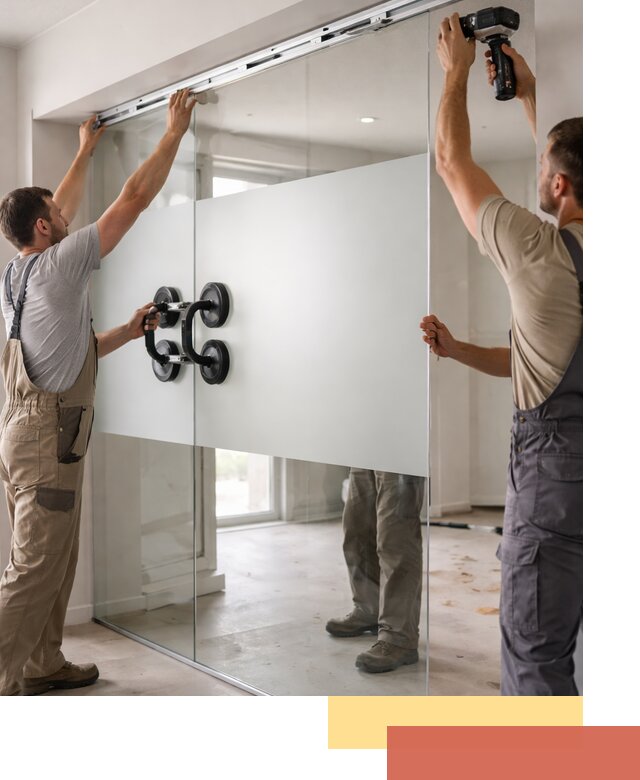 Матовые стеклянные перегородки под ключ в Сорочинске