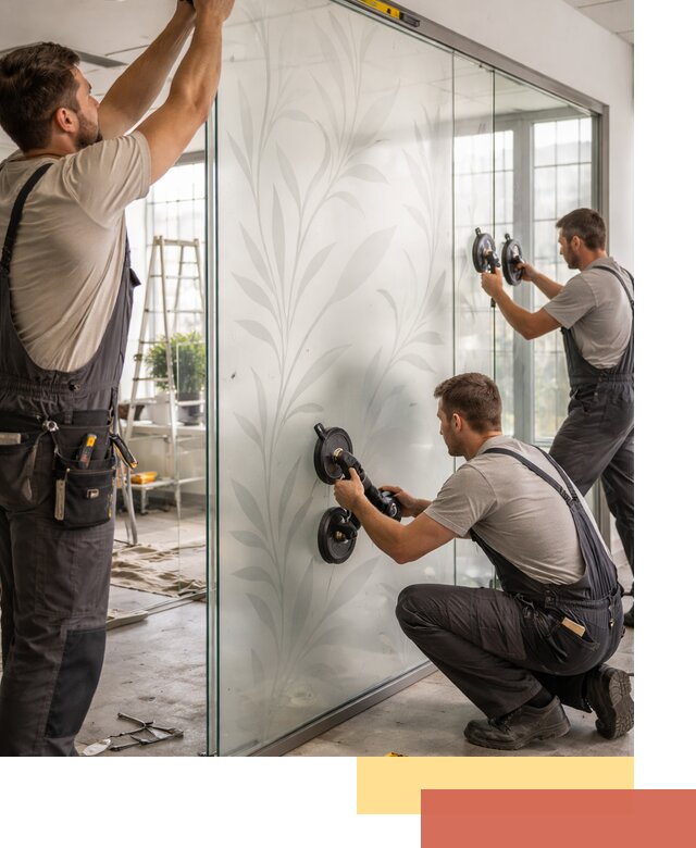 Стеклянные перегородки с рисунком на заказ в Сорочинске