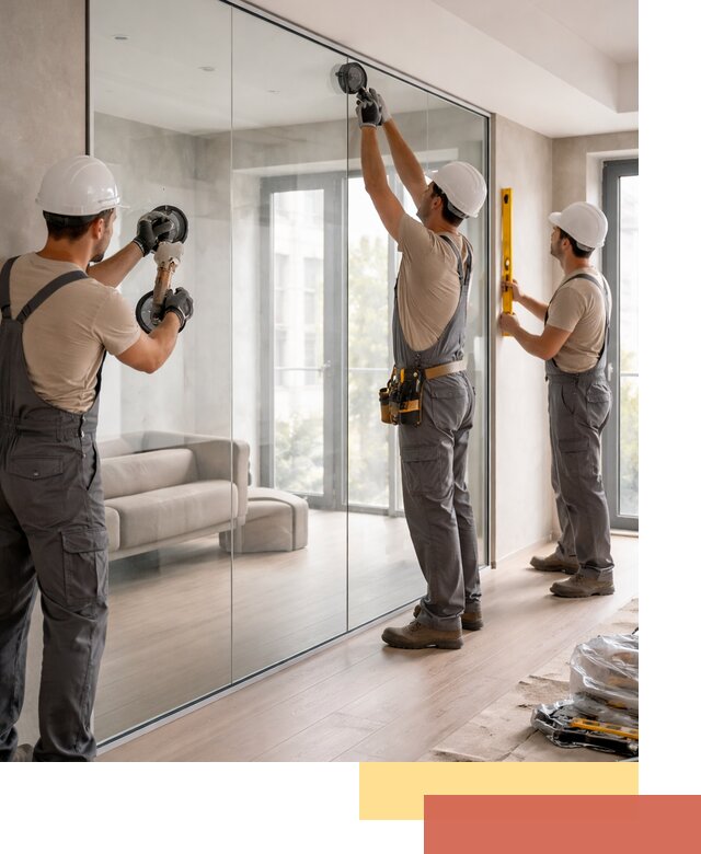 Перегородки из закаленного стекла в Сорочинске для офисов и квартир