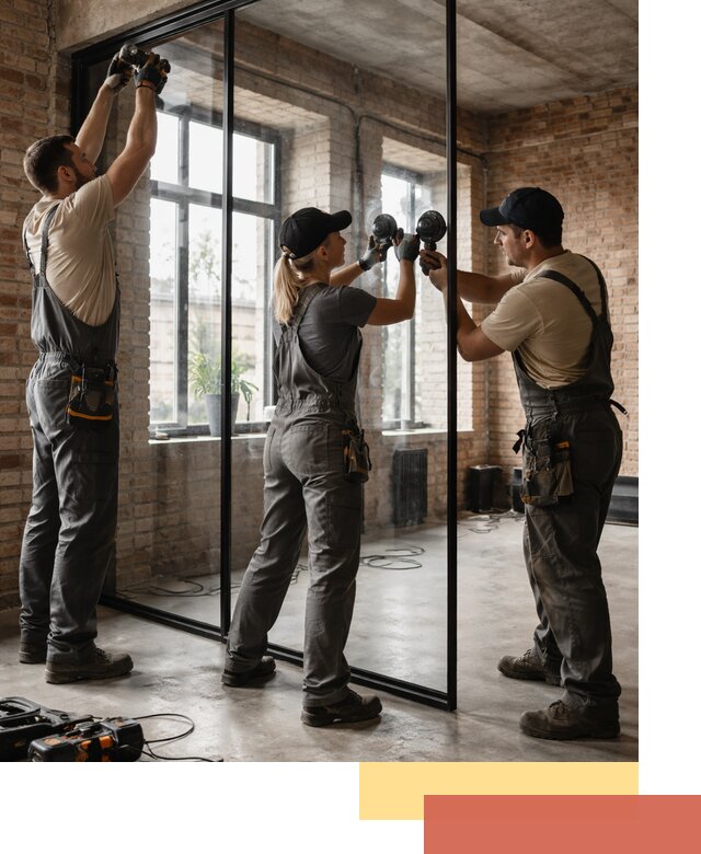 Стеклянные перегородки лофт — изготовление и монтаж в Сорочинске