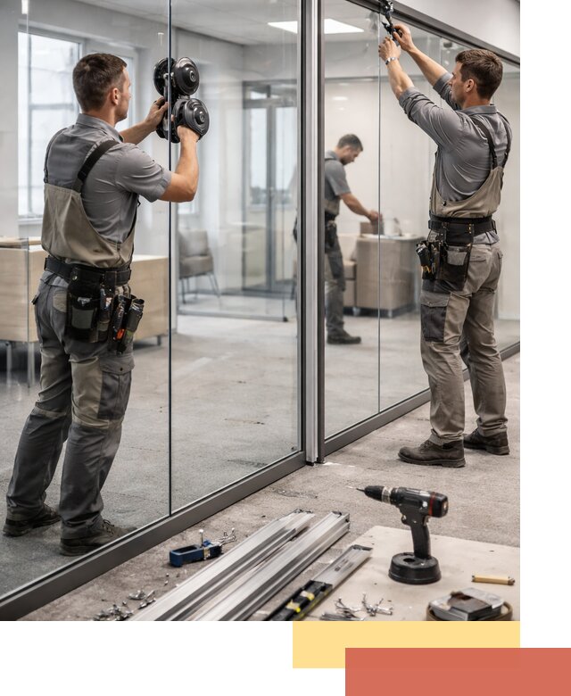 Стеклянные офисные перегородки под ключ в Сорочинске