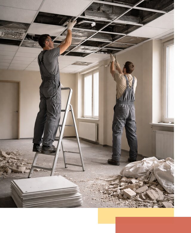 Демонтаж потолков Армстронг профессионально в Сорочинске