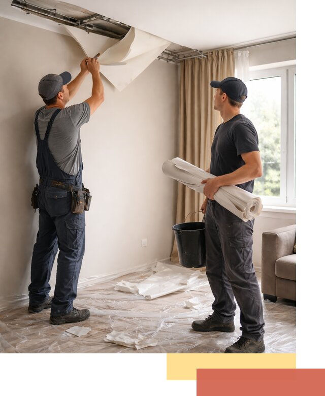 Демонтаж натяжного потолка в Сорочинске быстро и аккуратно