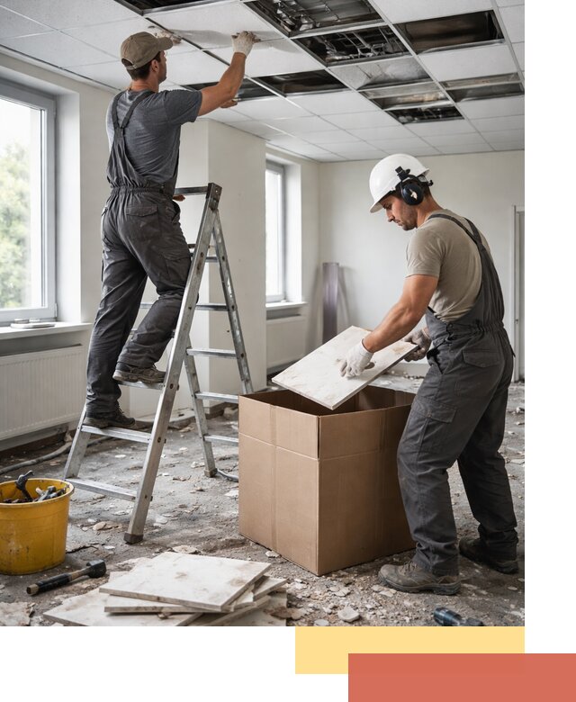 Демонтаж потолочной плитки в Сорочинске быстро и аккуратно